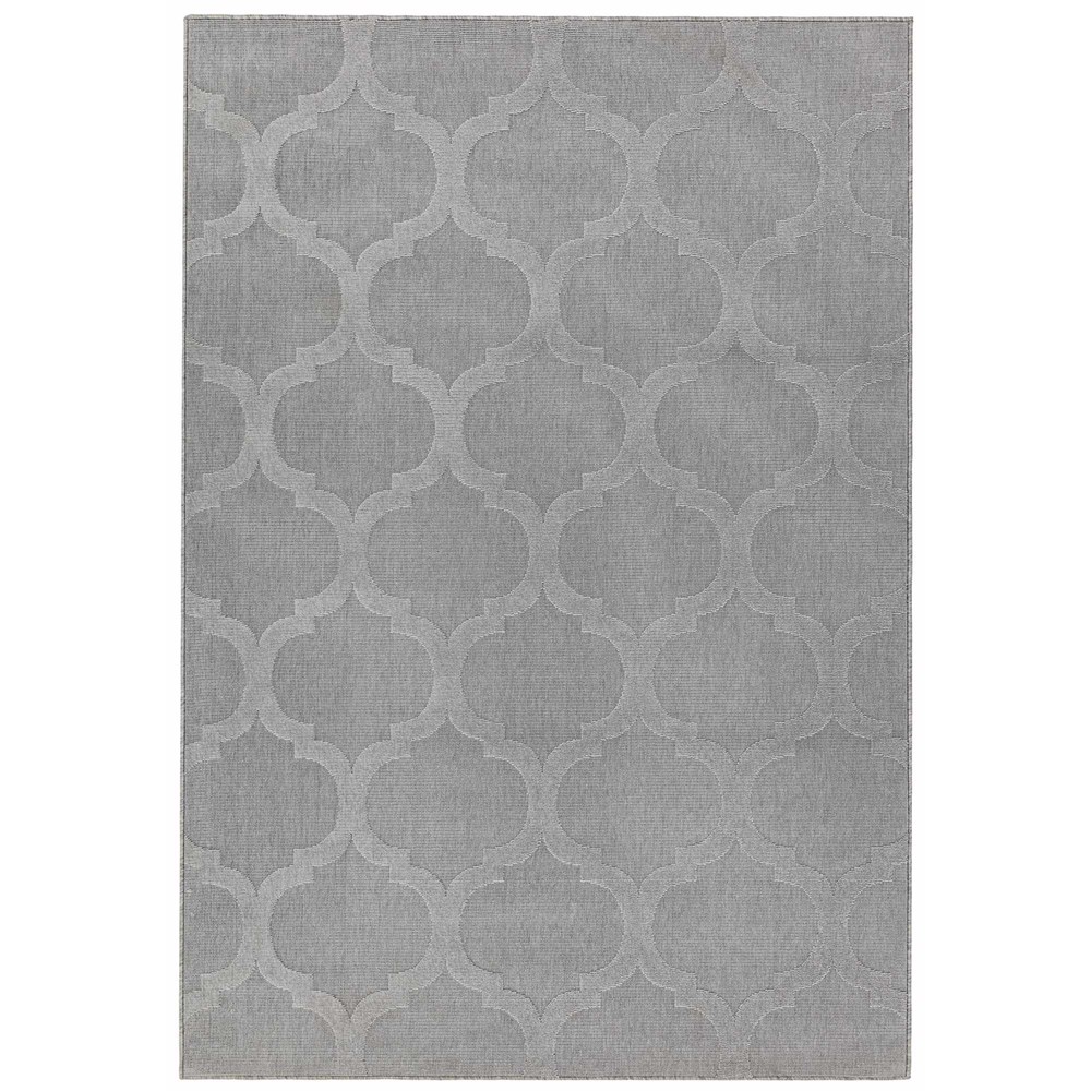 Antibes Trellis Outdoor Rugs in AN01 Grey